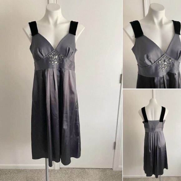 DARK GREY AND BLACK SIMPLY VERA VERA WANG DRESS - Picture 1 of 6